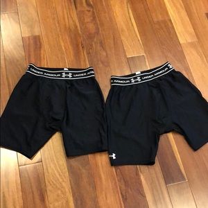 2 pairs of vintage under armour compression shorts